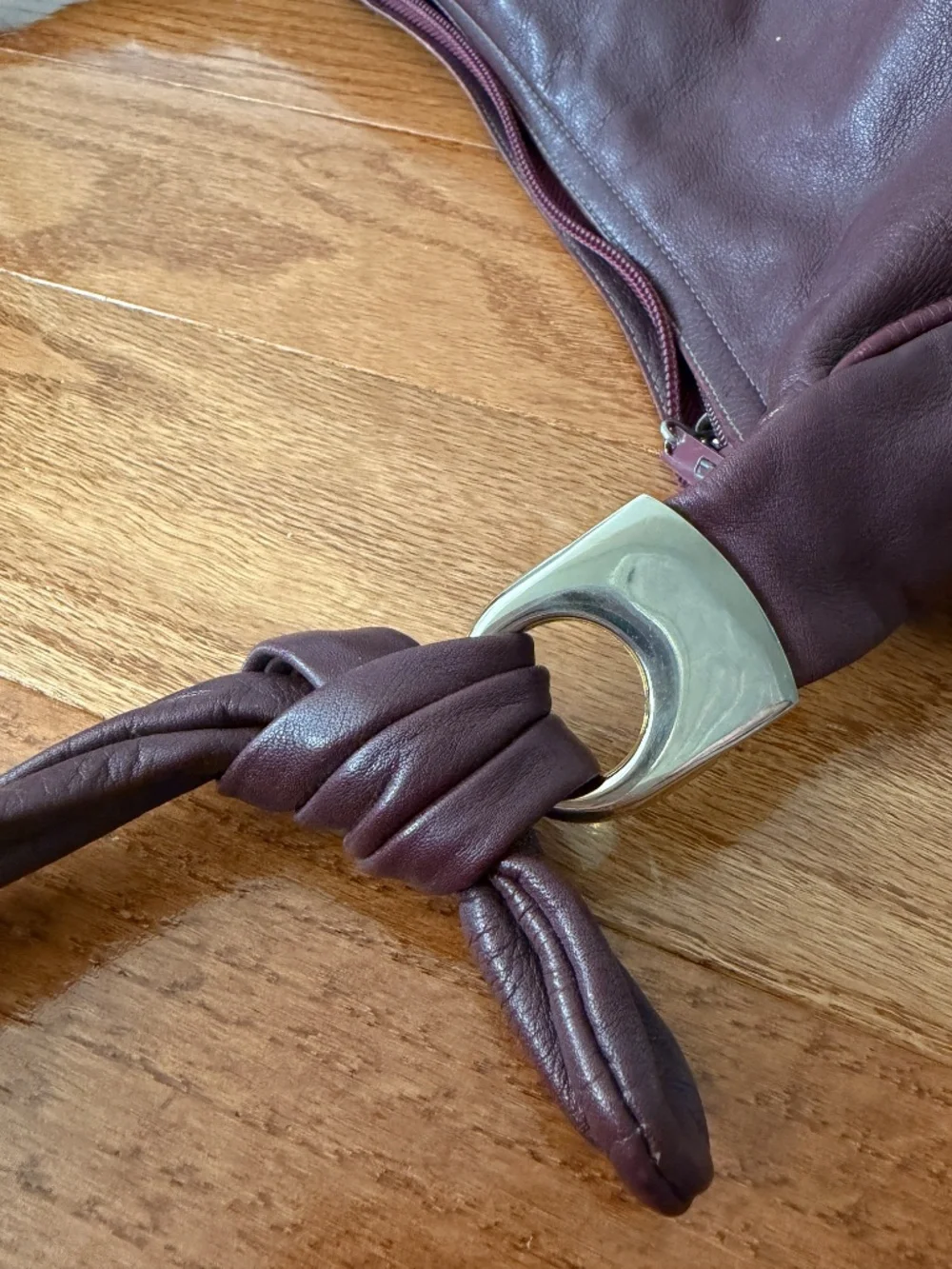 Vintage Palizzio Plum Purple Slouchy Shoulder Bag